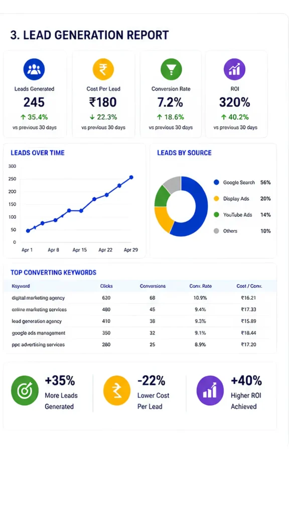 Lead Generation report